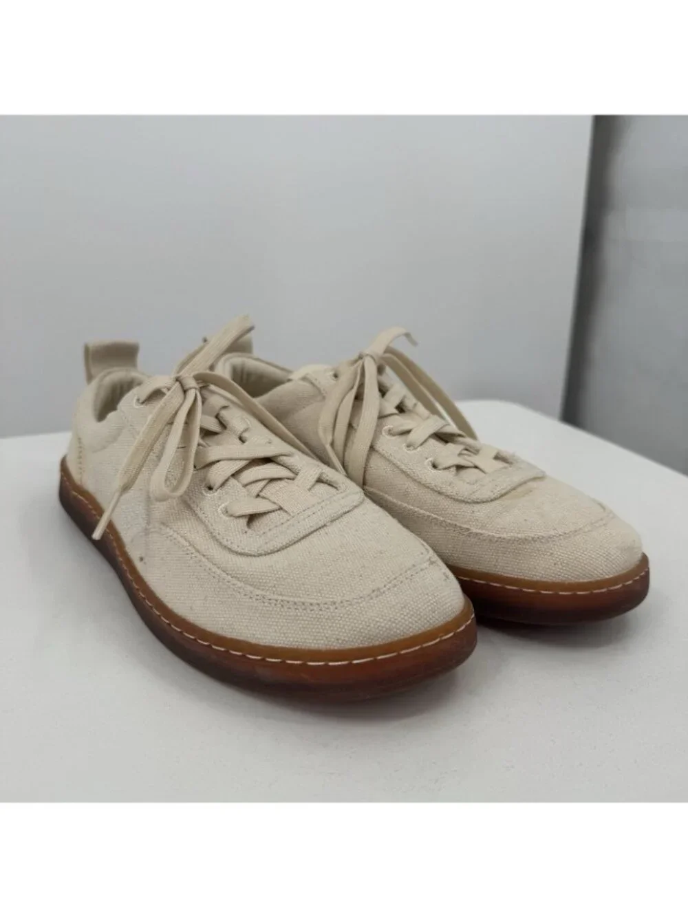 Everlane Tread Bare Sneaker size 10 Women's in Canvas Natural Lace-up Shoes